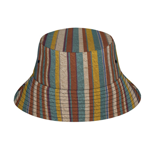 Strip Design Fisherman Hat | Polyester