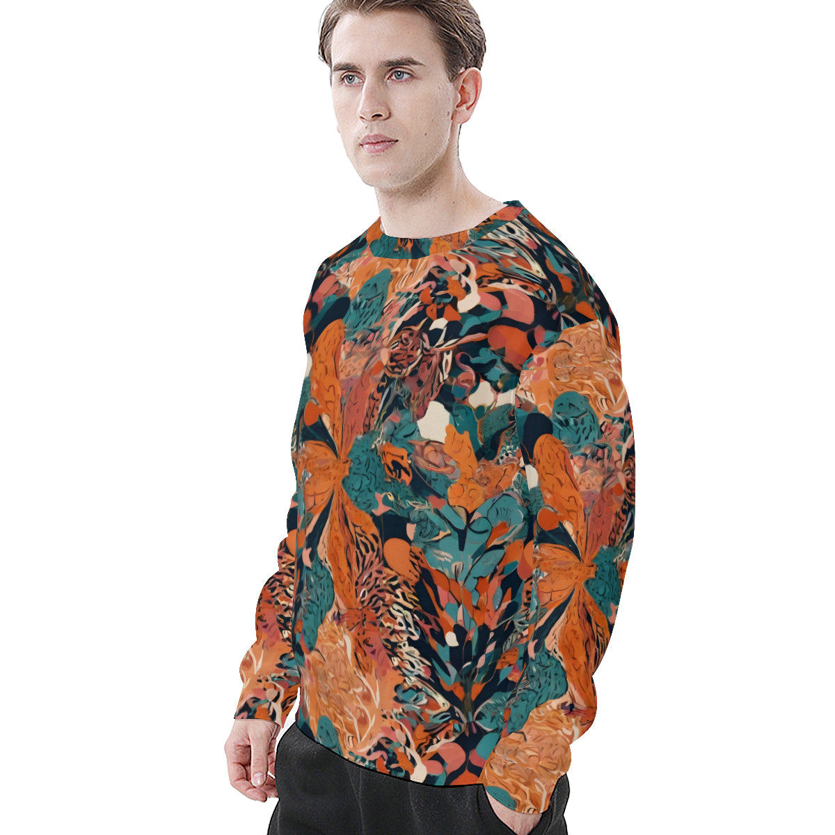 Abstract Vibes Men's O-Neck Long-Sleeved T-Shirt