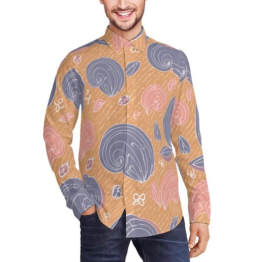 Abstract Men's Classic Long-Sleeved Shirt