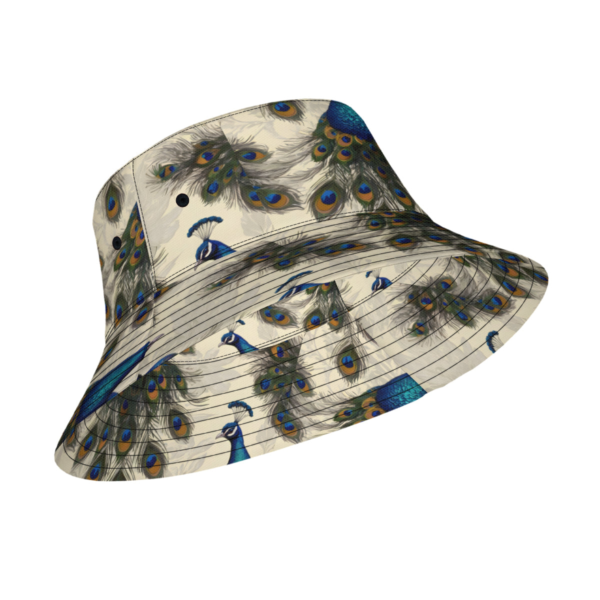 Peacock Design Fisherman Hat | Polyester