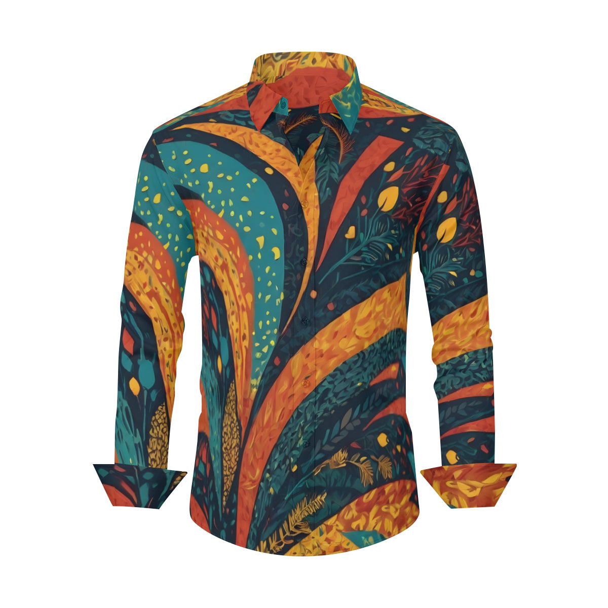 Abstract Beauty Men's Classic Long-Sleeved Shirt | Polyester