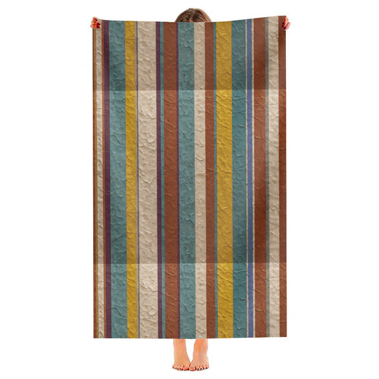 Strip Design Beach Towel｜Microfiber