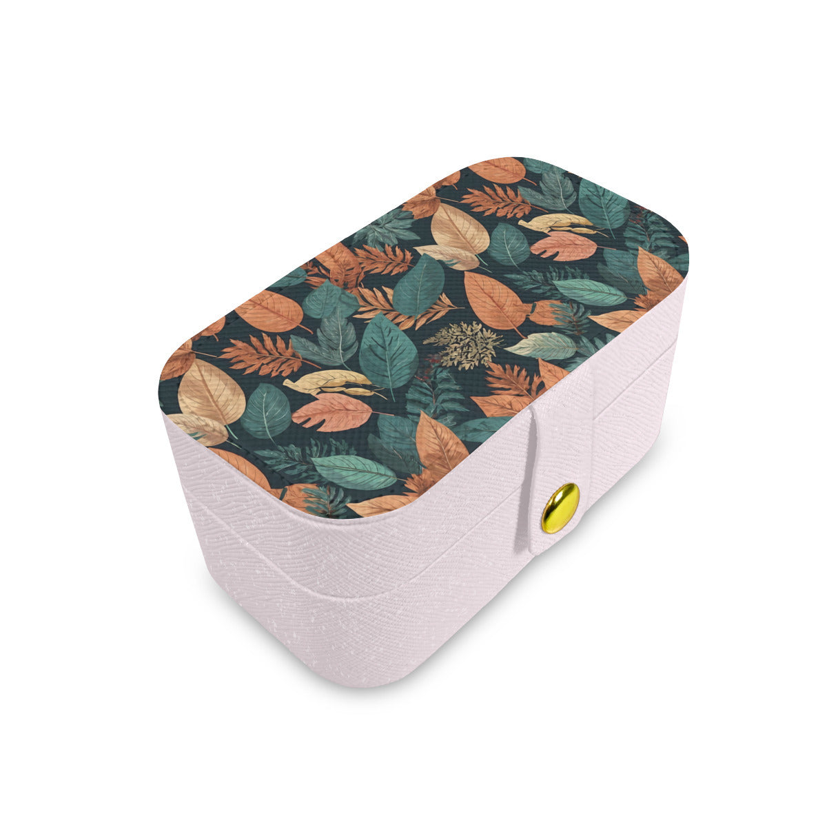 Colorful Leaves Personalized Portable Jewelry Box | PU