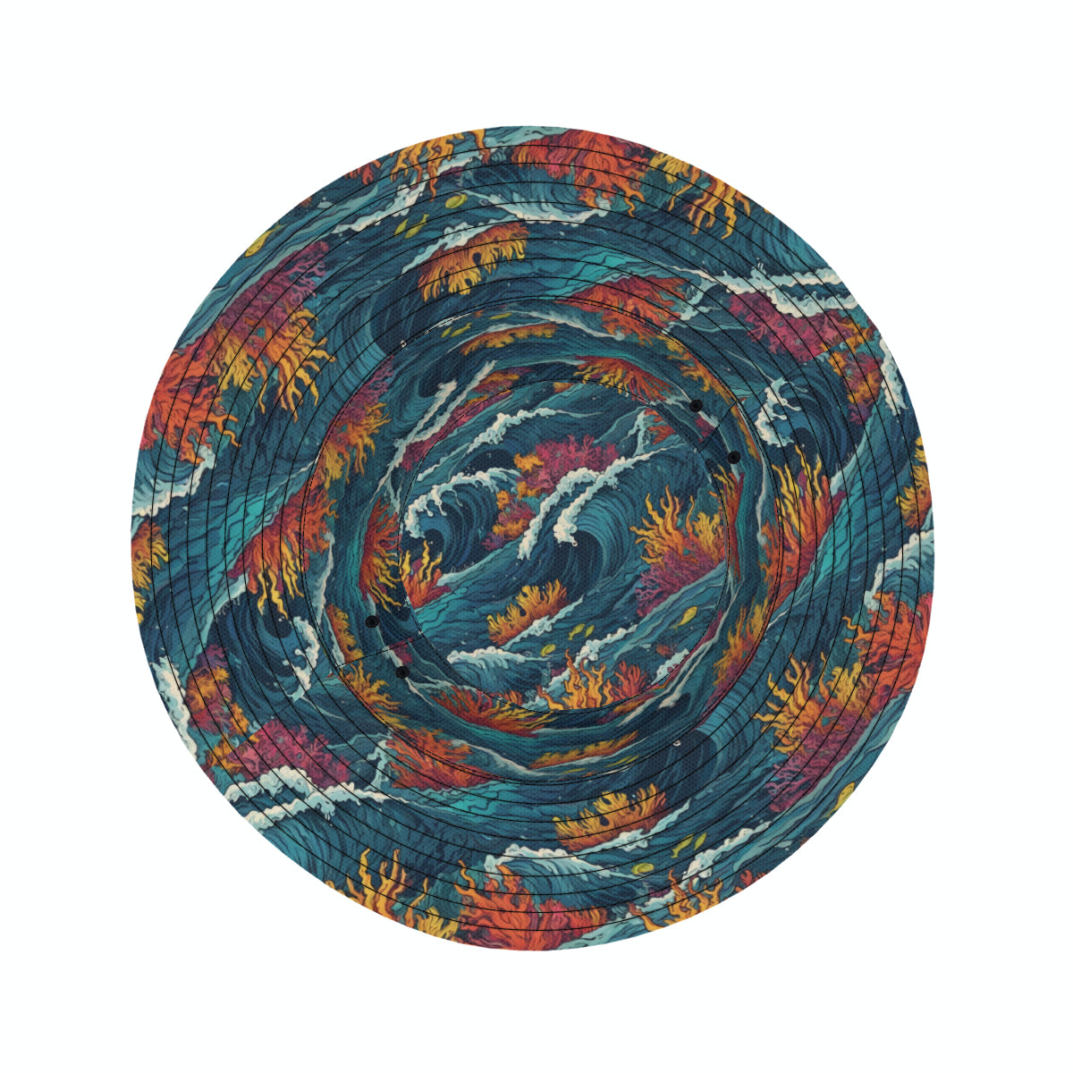Ocean Waves Fisherman Hat | Polyester