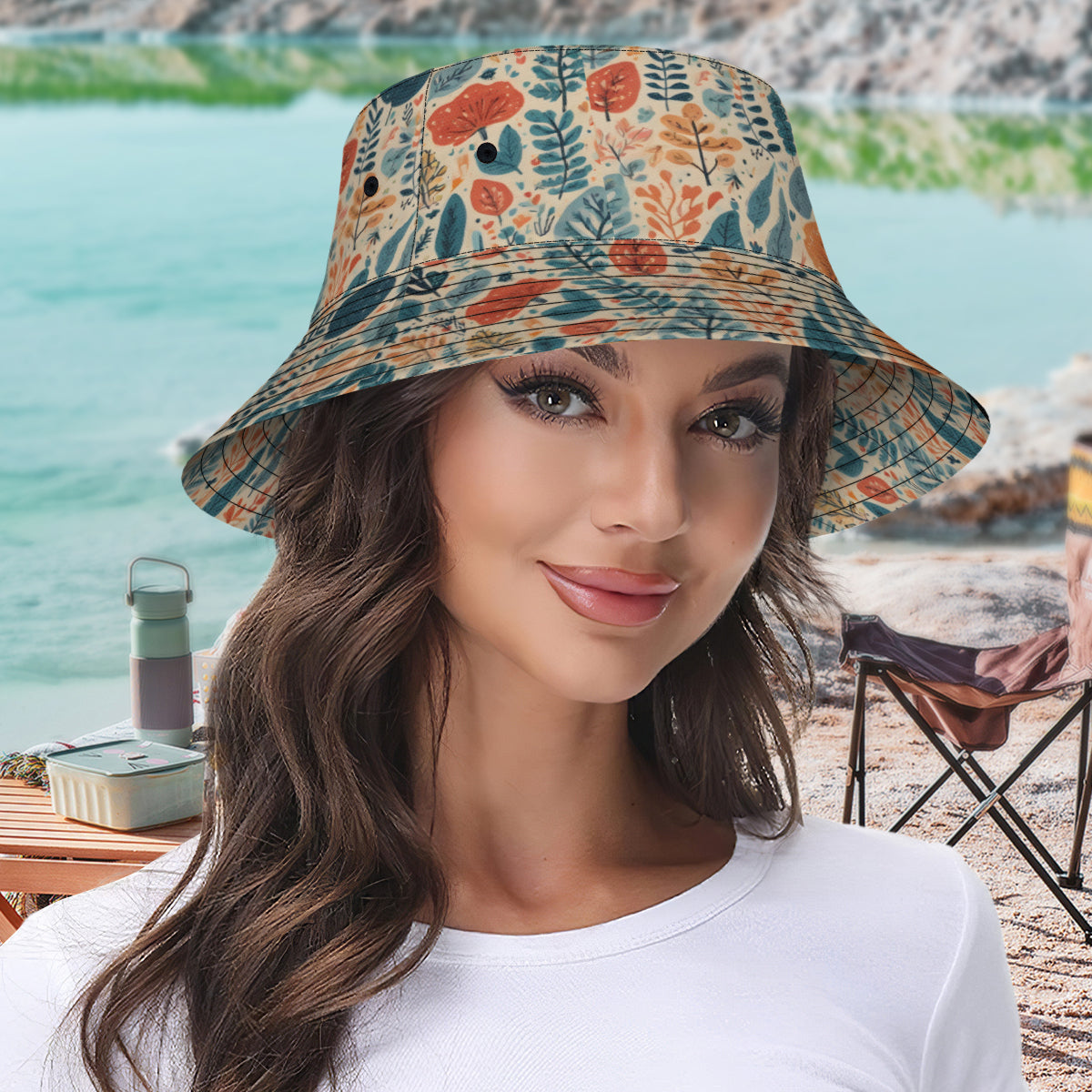 Abstract Floral Fisherman Hat | Polyester