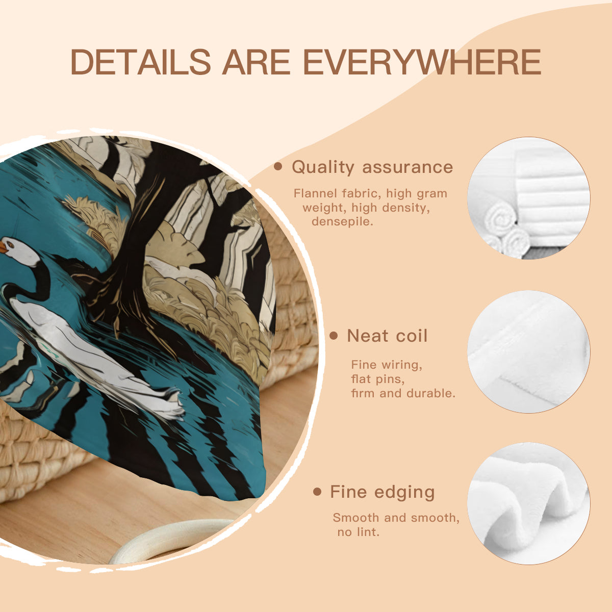 Landscape Wonder Single-Sided Printed Round Blanket | 280GSM Flannel