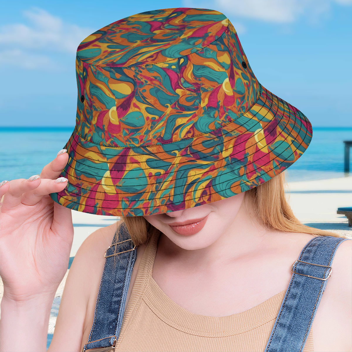 Colorful Pattern Fisherman Hat | Polyester