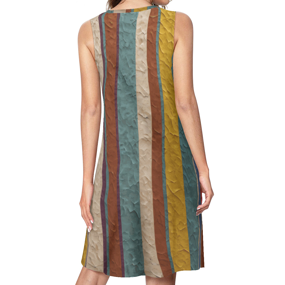 Strip Design Women's Casual Dress | Polyester