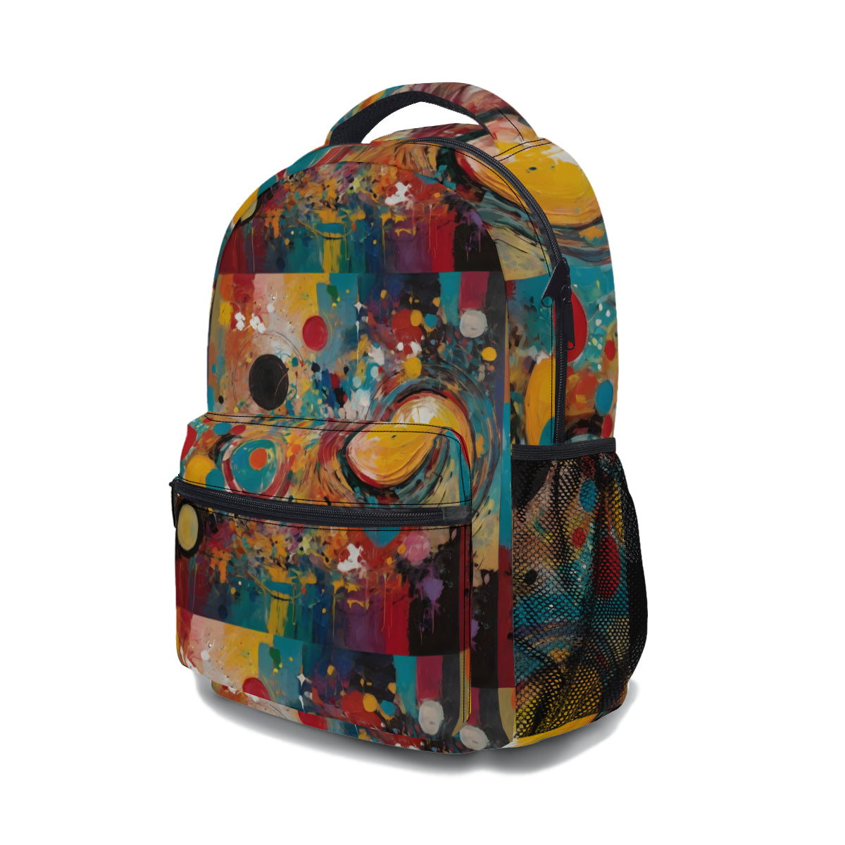 Crazy Design Student School Bag + Portable Tote Insulated Lunch Bag + Pen Pouch | Oxford Cloth