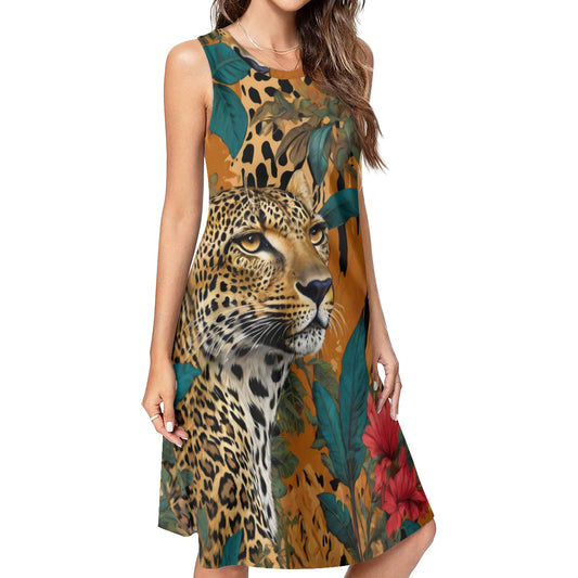 Warrior Leopard Women's Casual Dress | Polyester