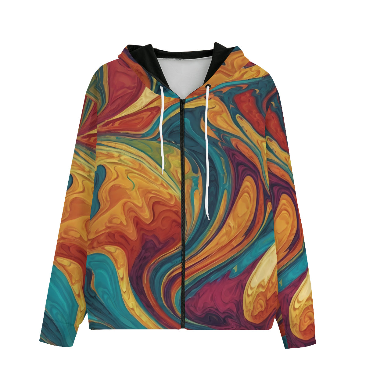 Colorful Design Men's Zip Hoodie