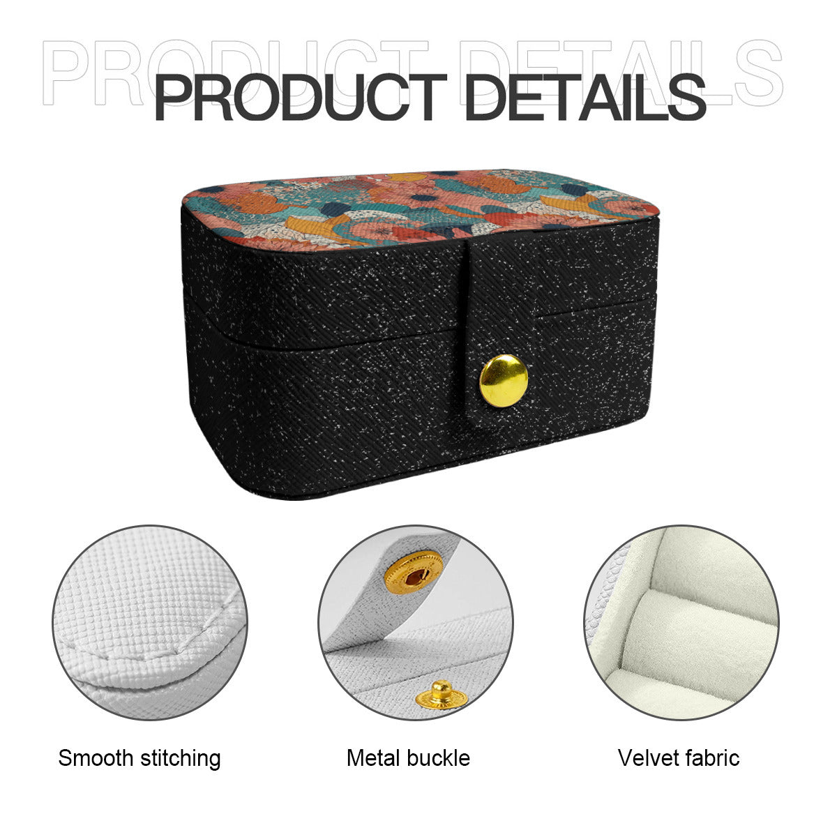 Awesome Floral Personalized Portable Jewelry Box | PU