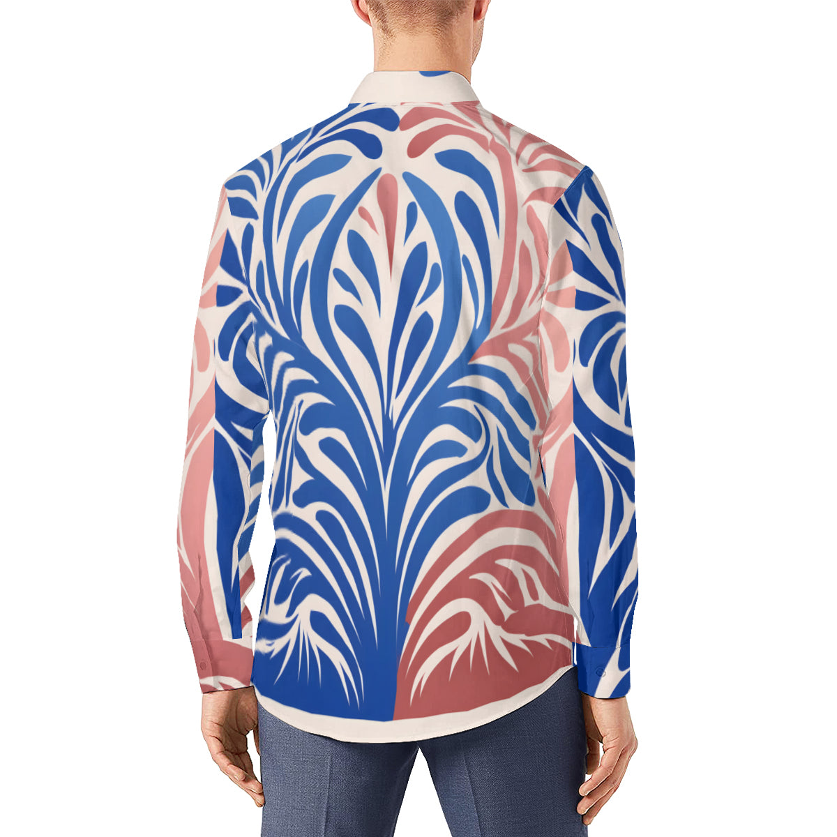 Abstract Vibrant Long Sleeves Men's Shirt