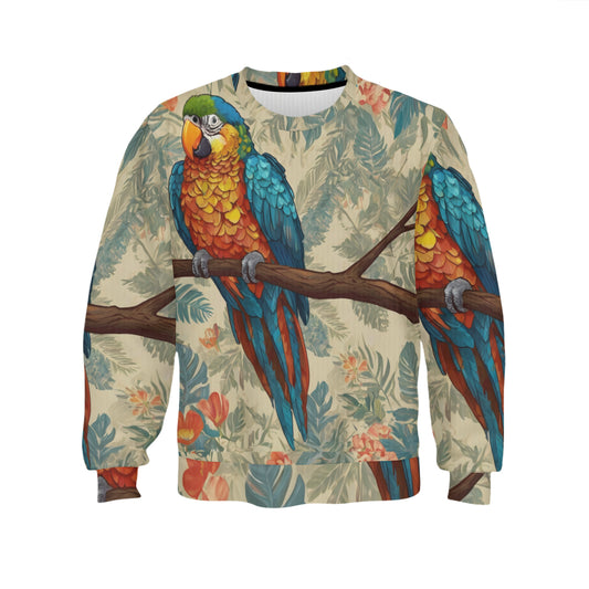 Parrot Design Crew Neck Sweater