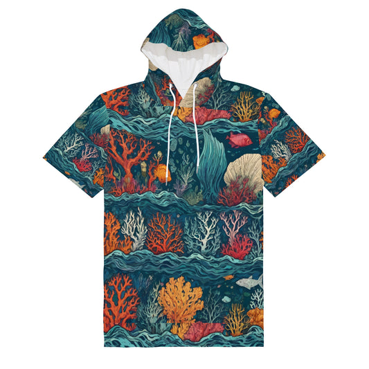 Under Sea Beauty Men's Hooded T-shirt丨Cotton