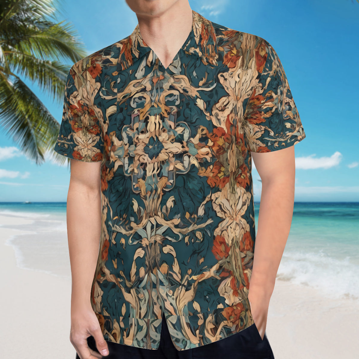 Abstract Design Hawaiian Shirt | Polyester