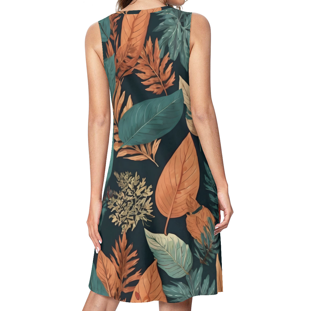Colorful Leaves Women's Casual Dress | Polyester