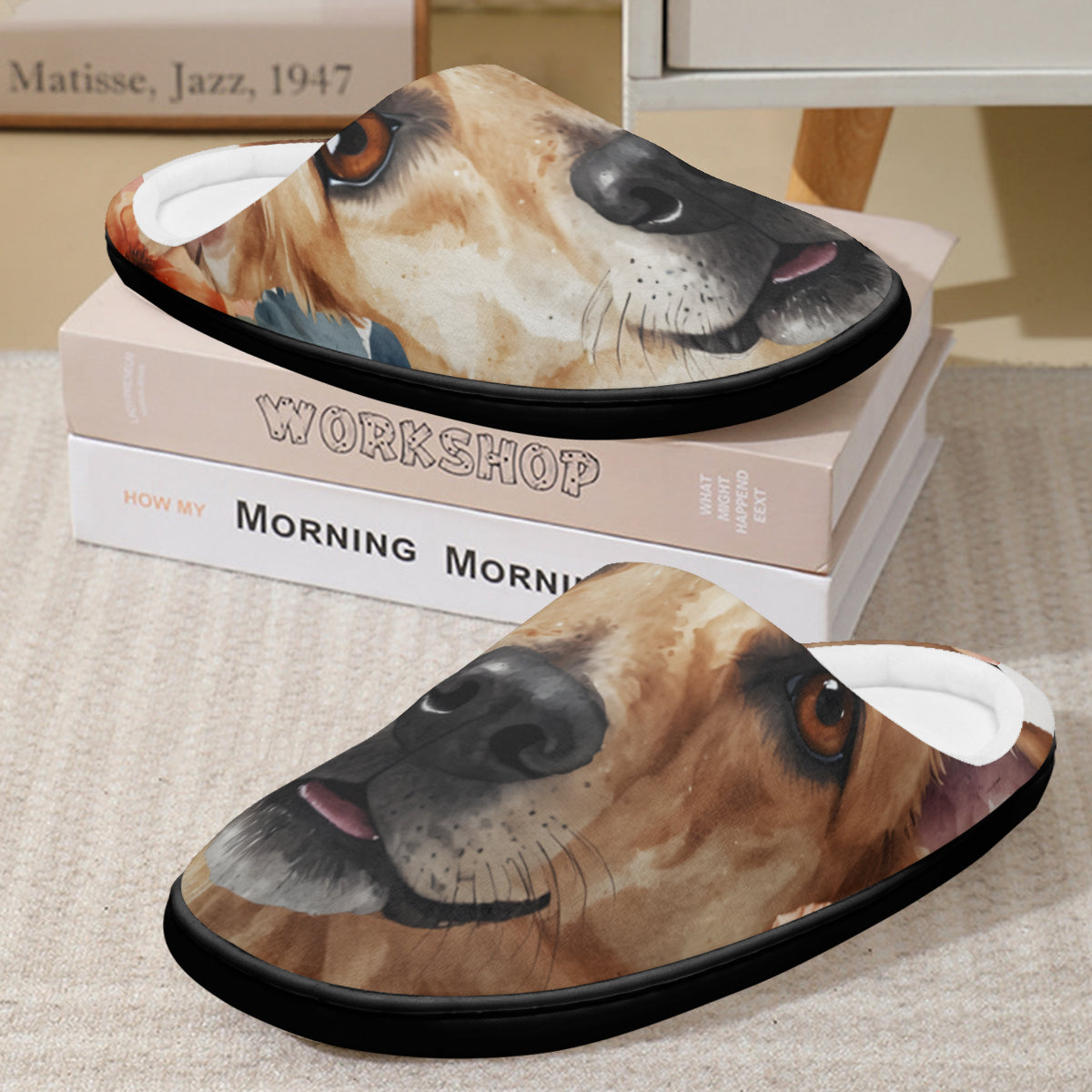 Dog Lovers Personalized Warm Cotton Slippers | Flannel