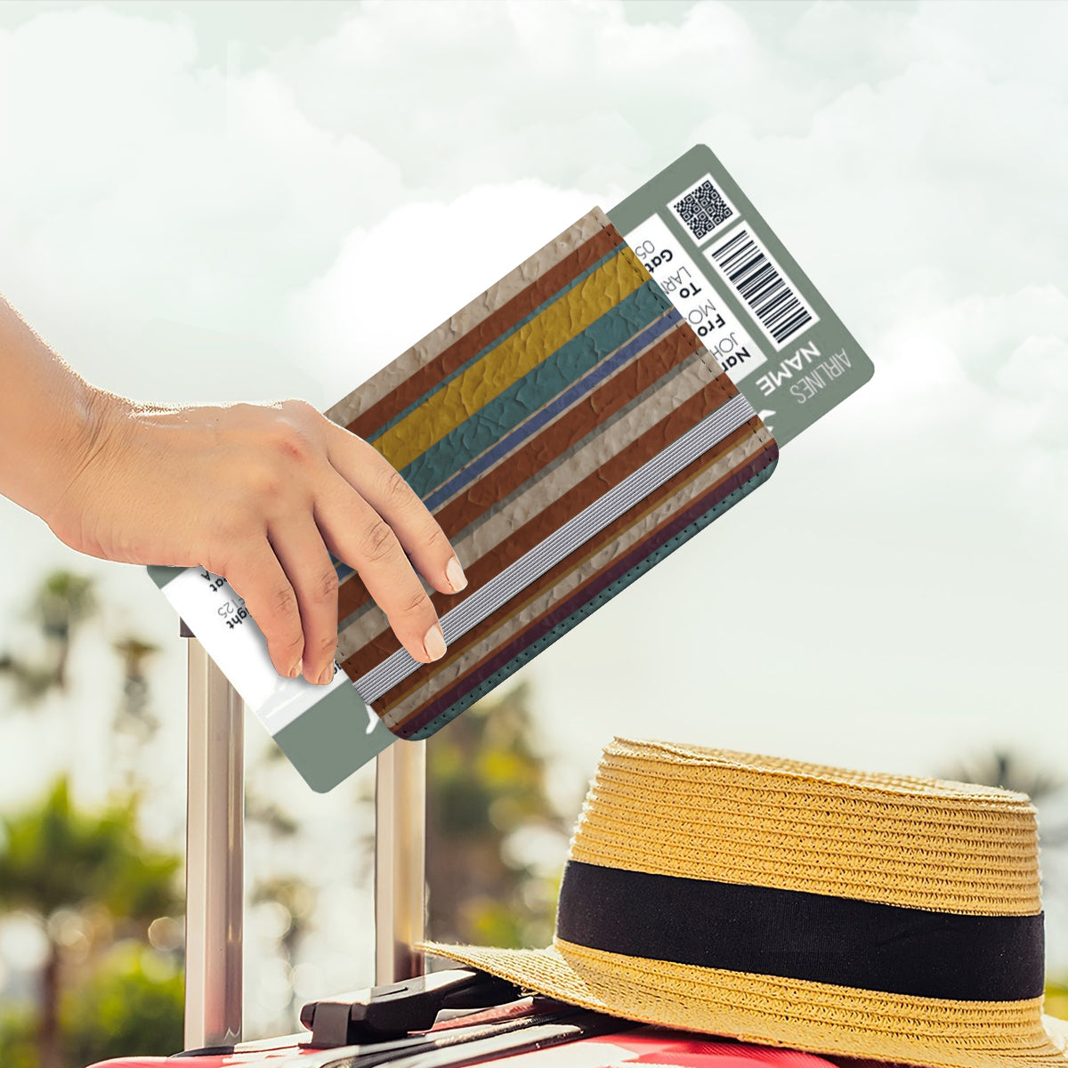 Strip Design Personalized Custom Passport Cover Passport Holder | PU