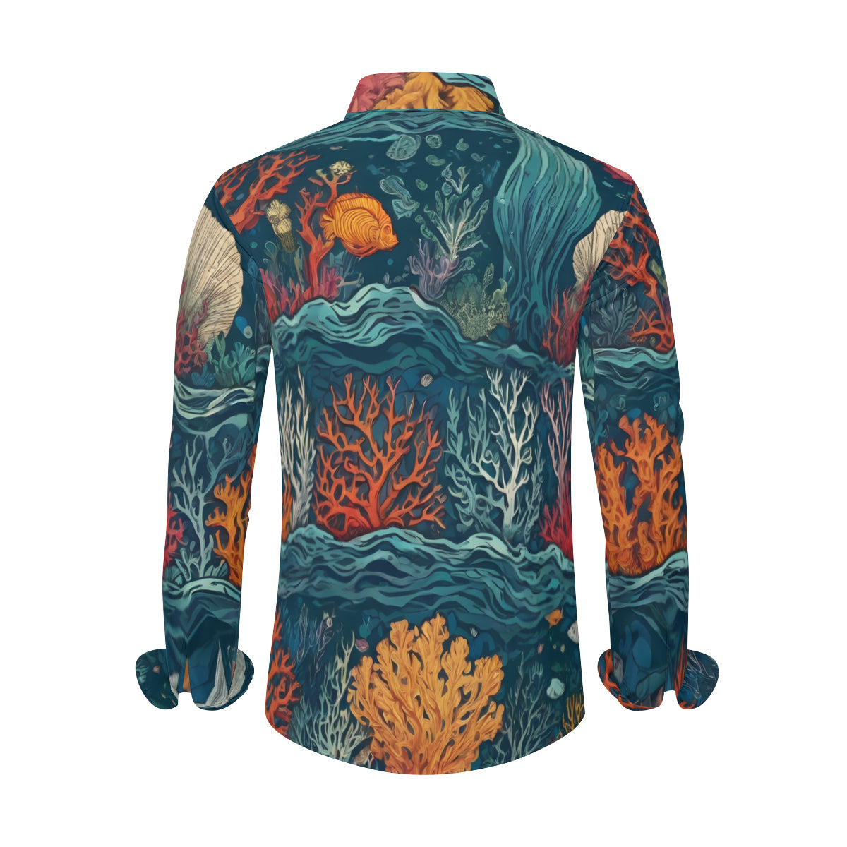 Under Sea Beauty Men's Classic Long-Sleeved Shirt | Polyester