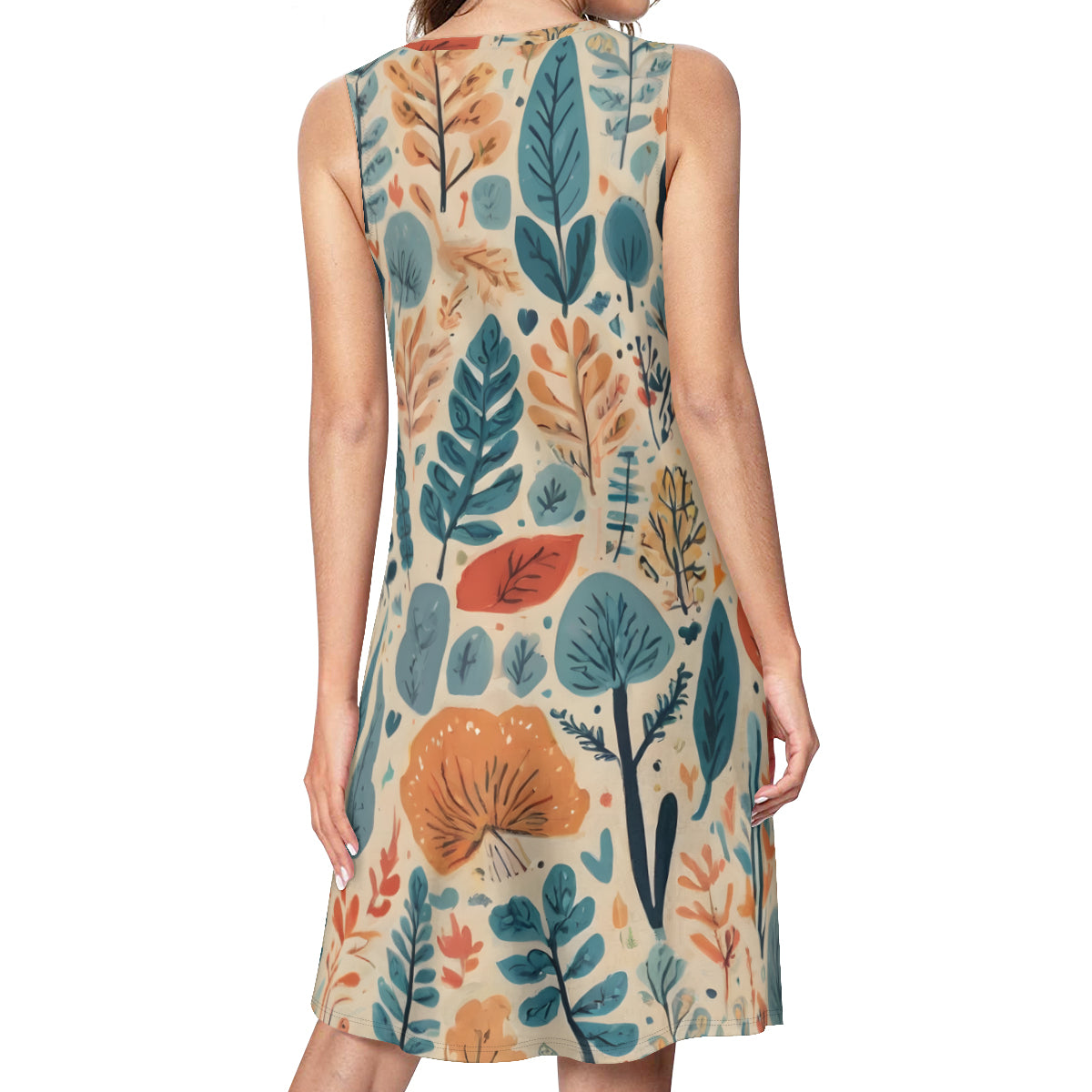 Abstract Floral Women's Casual Dress | Polyester