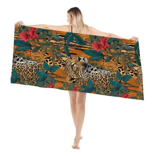 Warrior Leopard Beach towel (comfortable model)｜Polyester