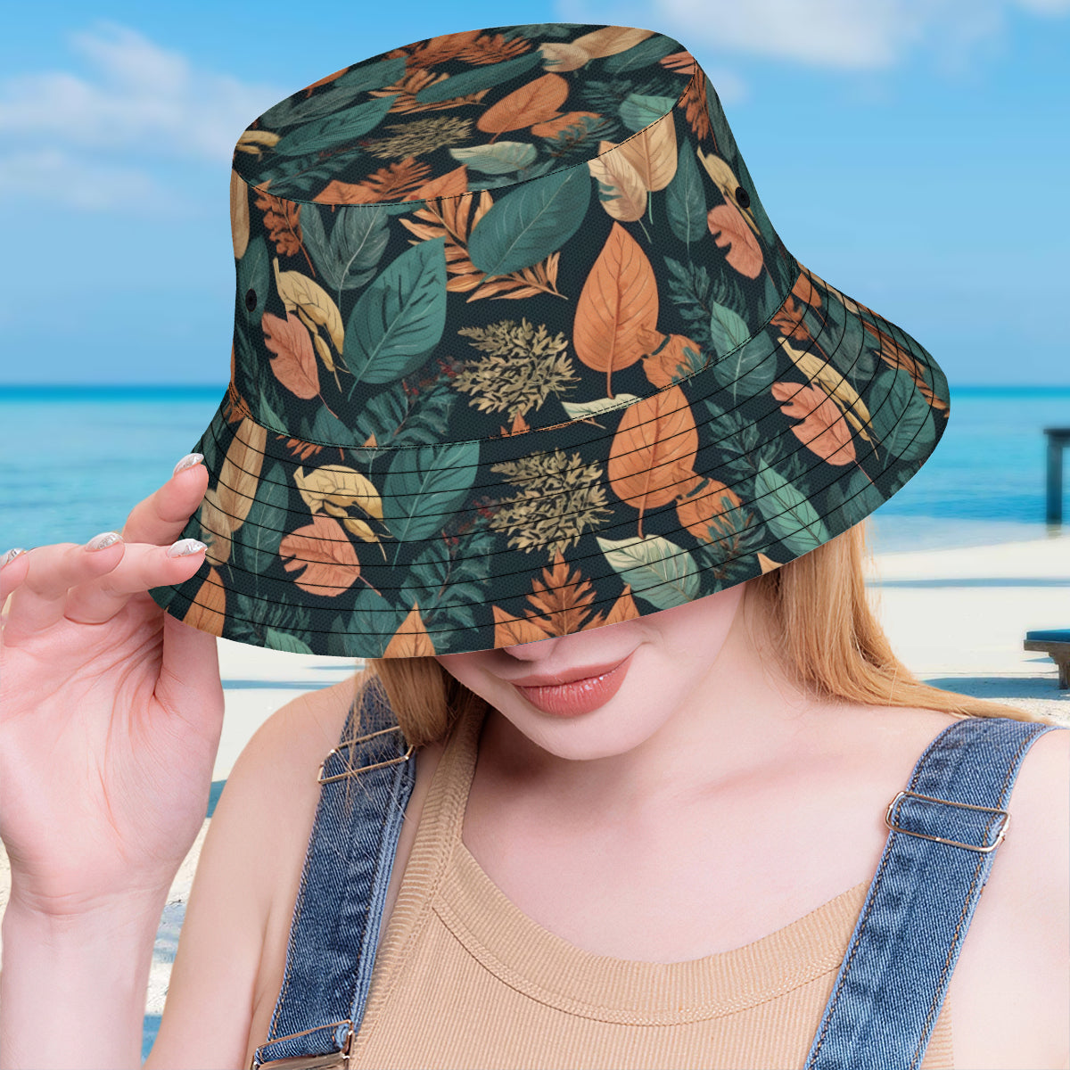 Colorful Leaves Fisherman Hat | Polyester