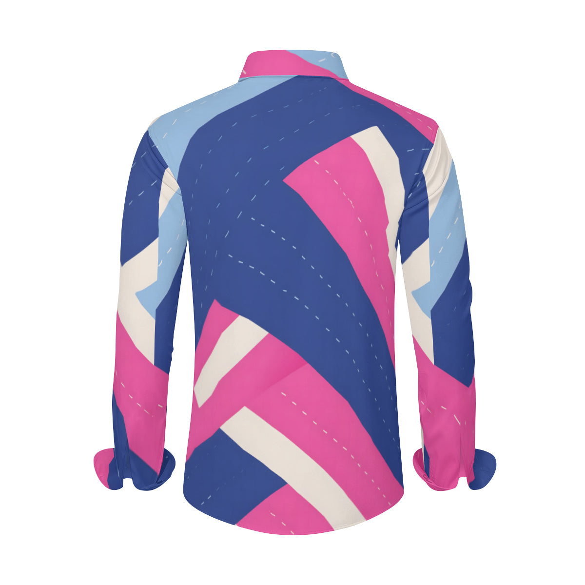 Abstract Men's Classic Long-Sleeved Shirt