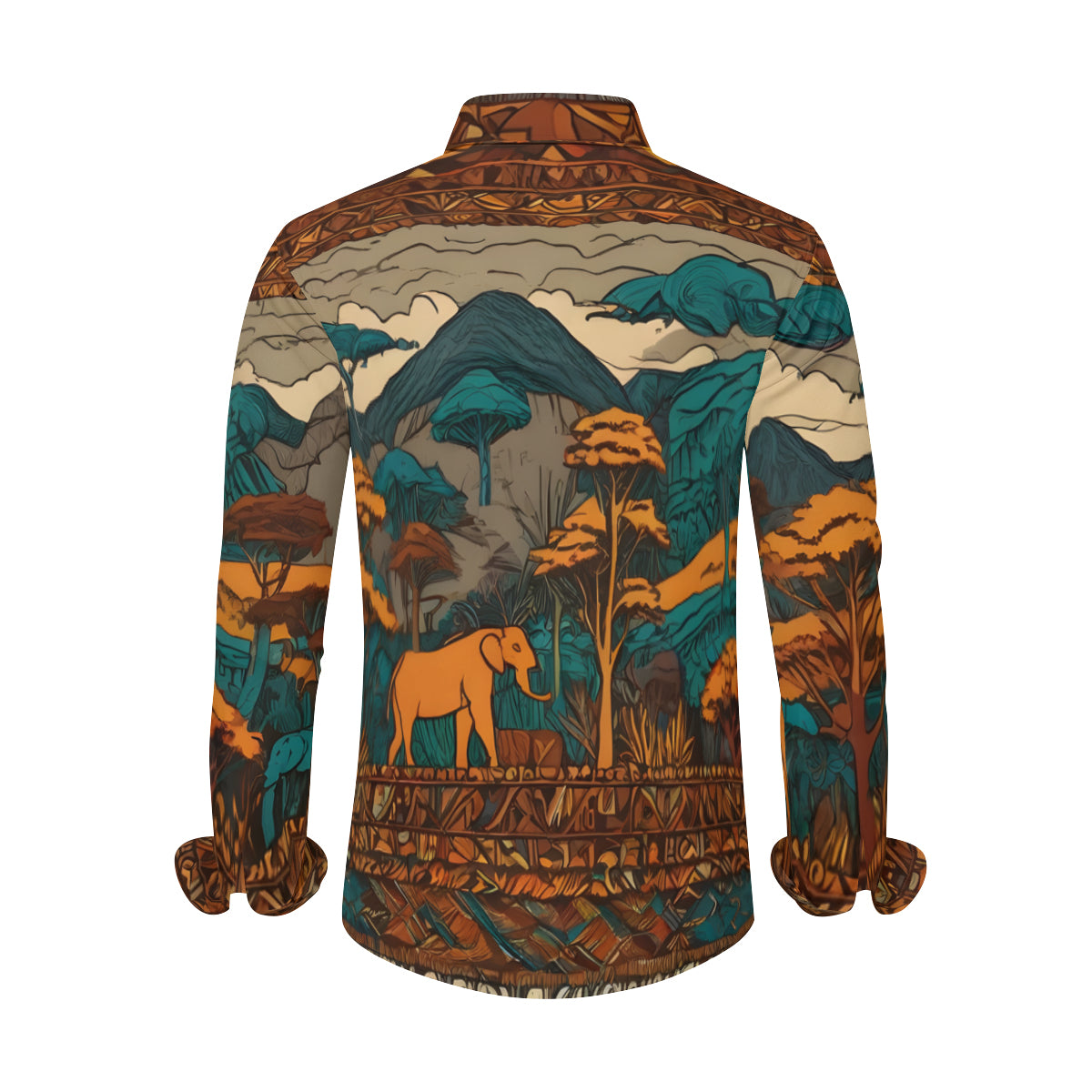 Beautiful Landscape All-Over Print Men's Classic Long-Sleeved Shirt | Polyester