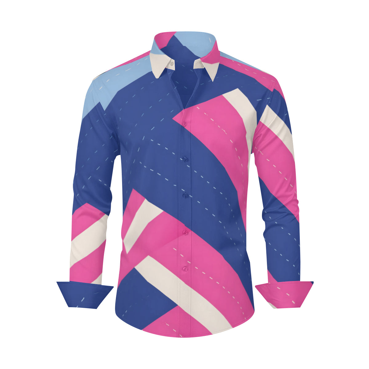 Abstract Men's Classic Long-Sleeved Shirt
