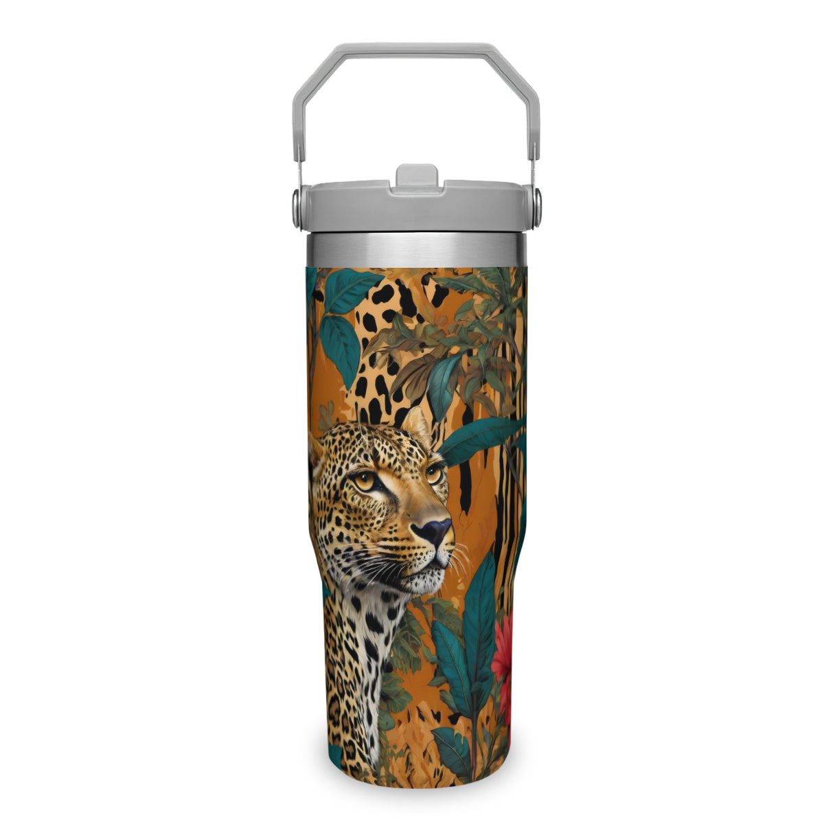 Warrior Leopard Personalized Portable Tumbler (880ml/30oz) | Stainless Steel 304