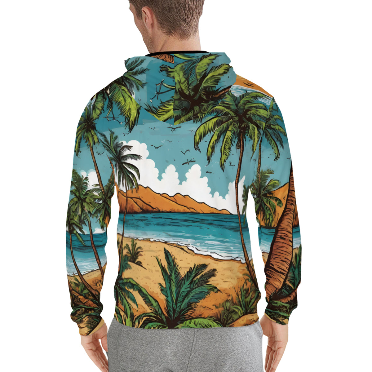 Beach Front Men's Zip Hoodie