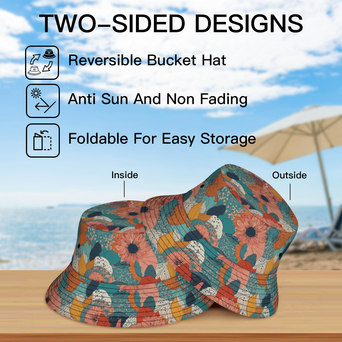 Awesome Floral Fisherman Hat | Polyester