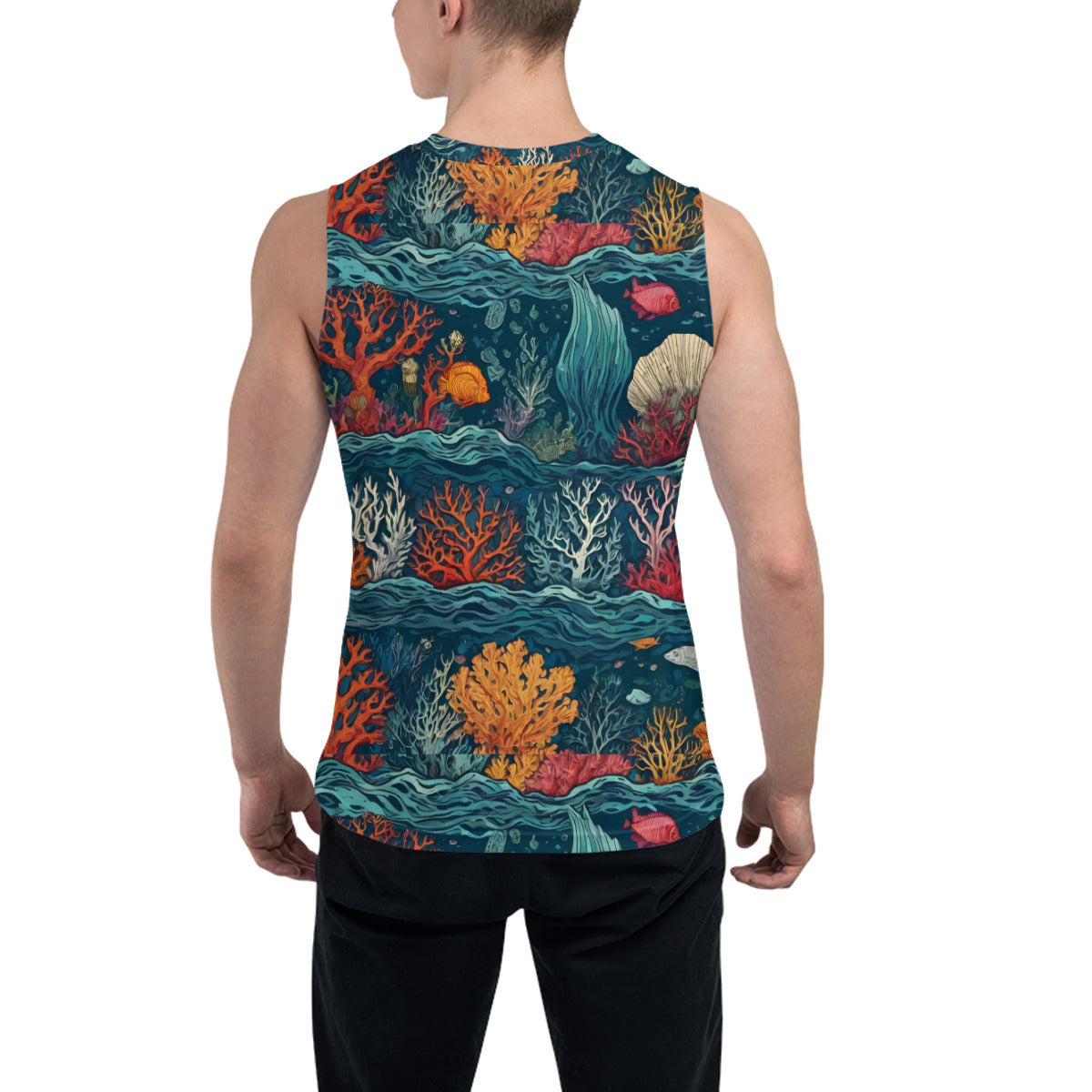 Under Sea Beauty All-Over Print Men's Sleeveless Vest｜Polyester