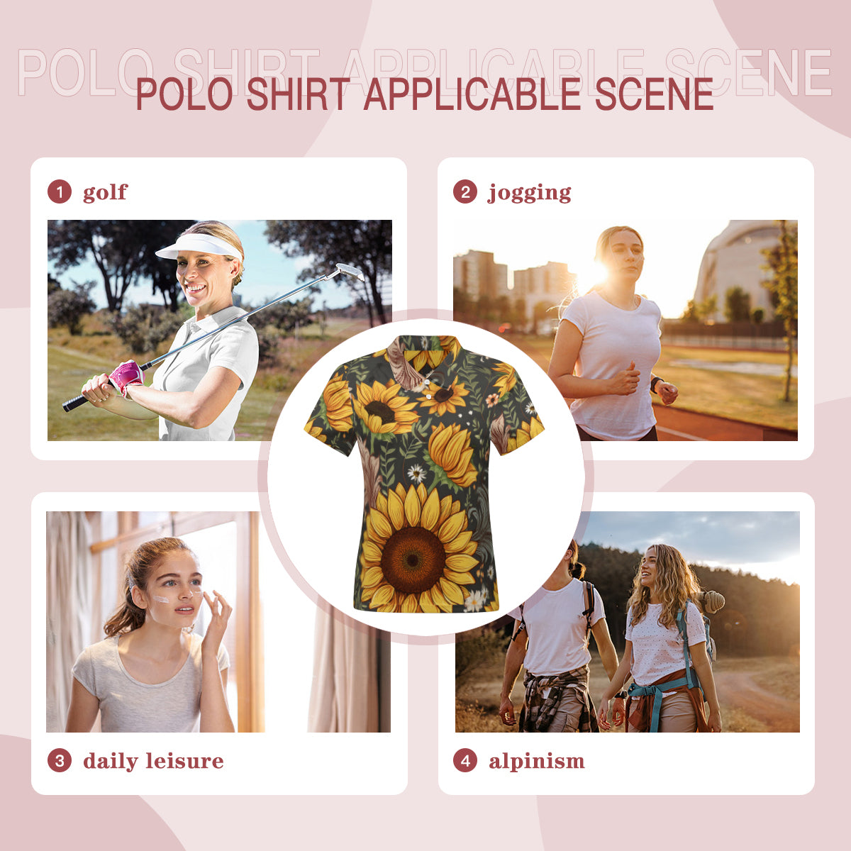 Sunflower Women's Short-Sleeved Polo Shirt