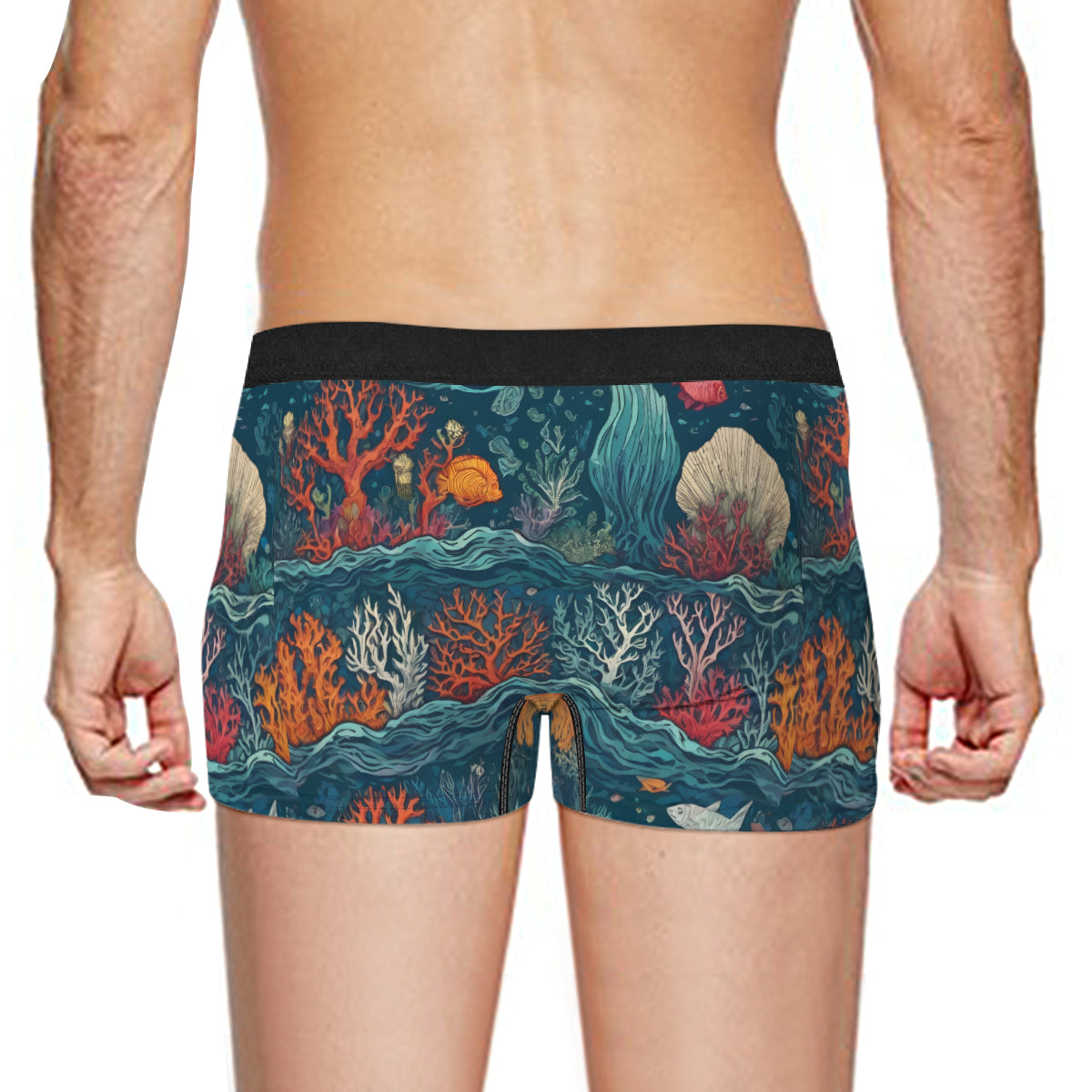 Under Sea Beauty Men's Underwear (Front and Back Design)丨Polyester