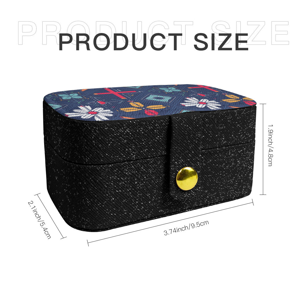 Abstract Pattern Personalized Portable Jewelry Box