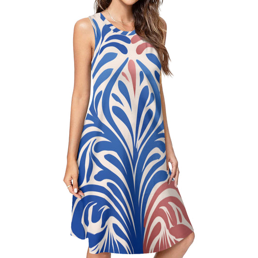 Abstract Pattern Women's Casual Dress I Polyester