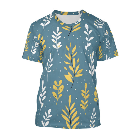 Floral Blue Women's Short Sleeve T-Shirt