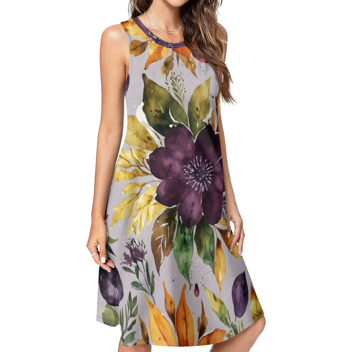 Floral Women's Casual Dress | Polyester