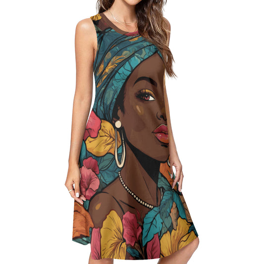 Melanin Queen Women's Casual Dress | Polyester