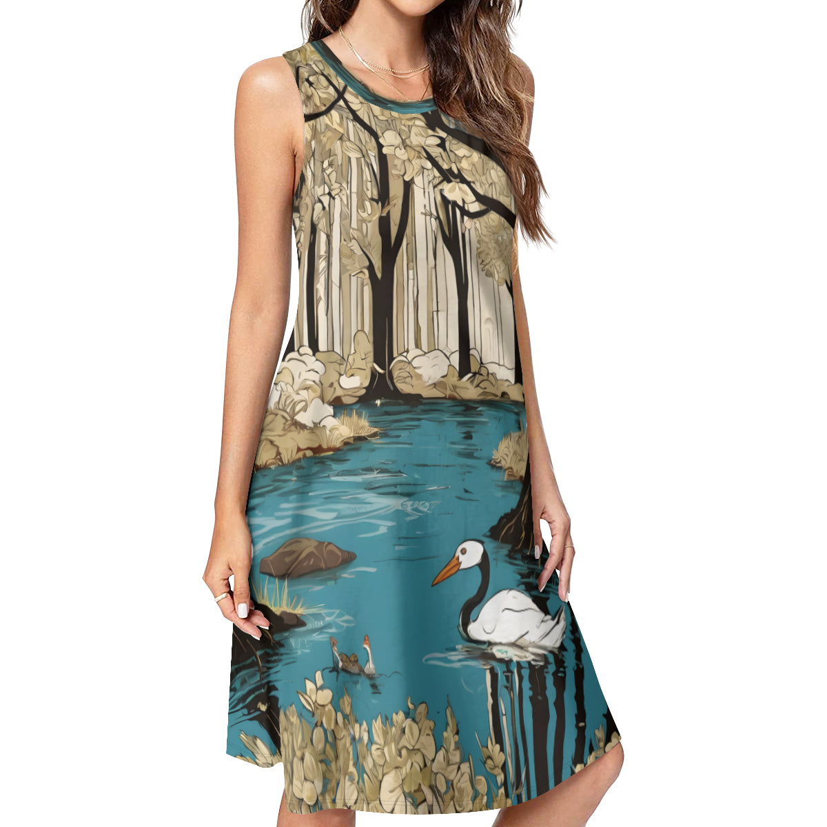 Landscape Wonder Women's Casual Dress | Polyester