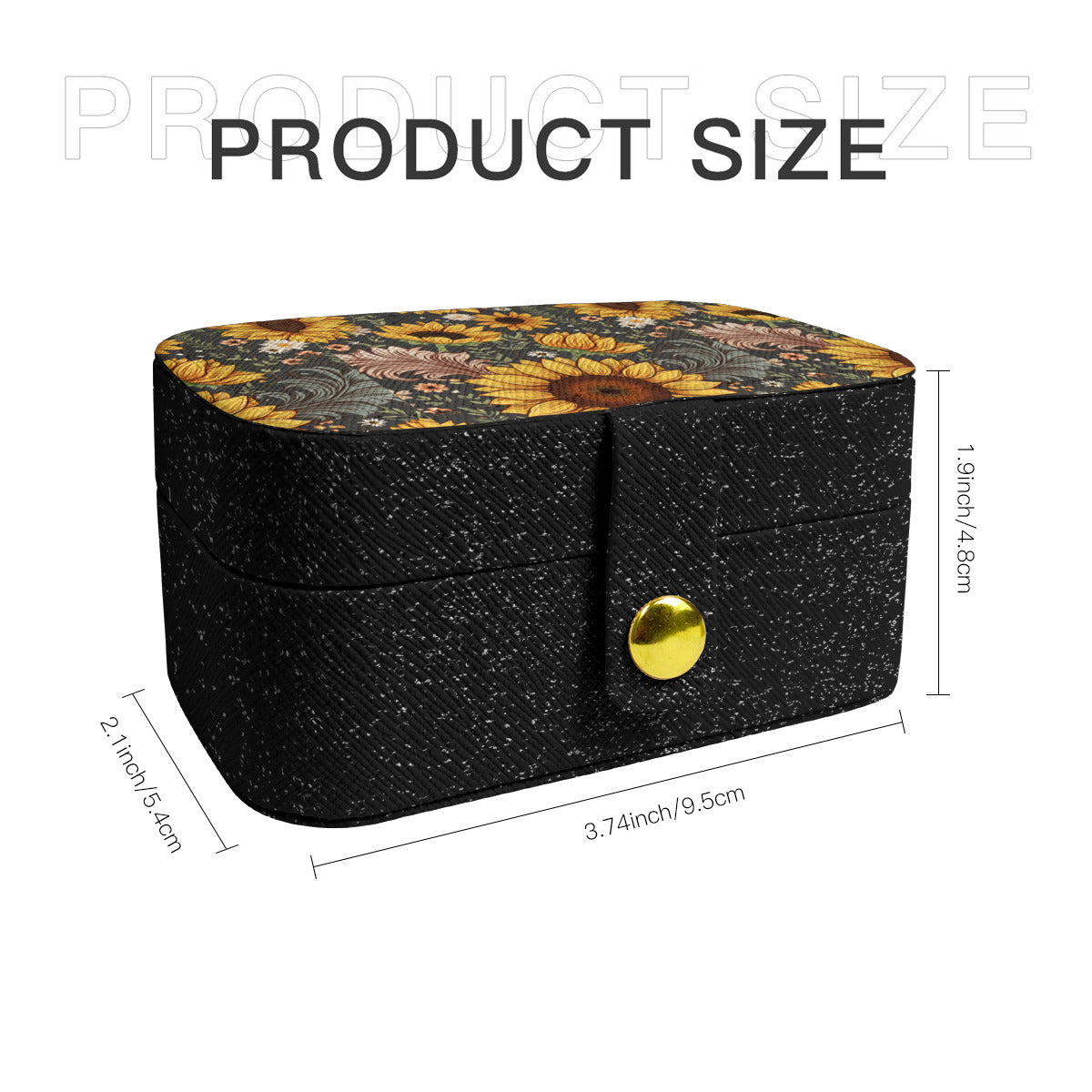 Sunflower Personalized Portable Jewelry Box