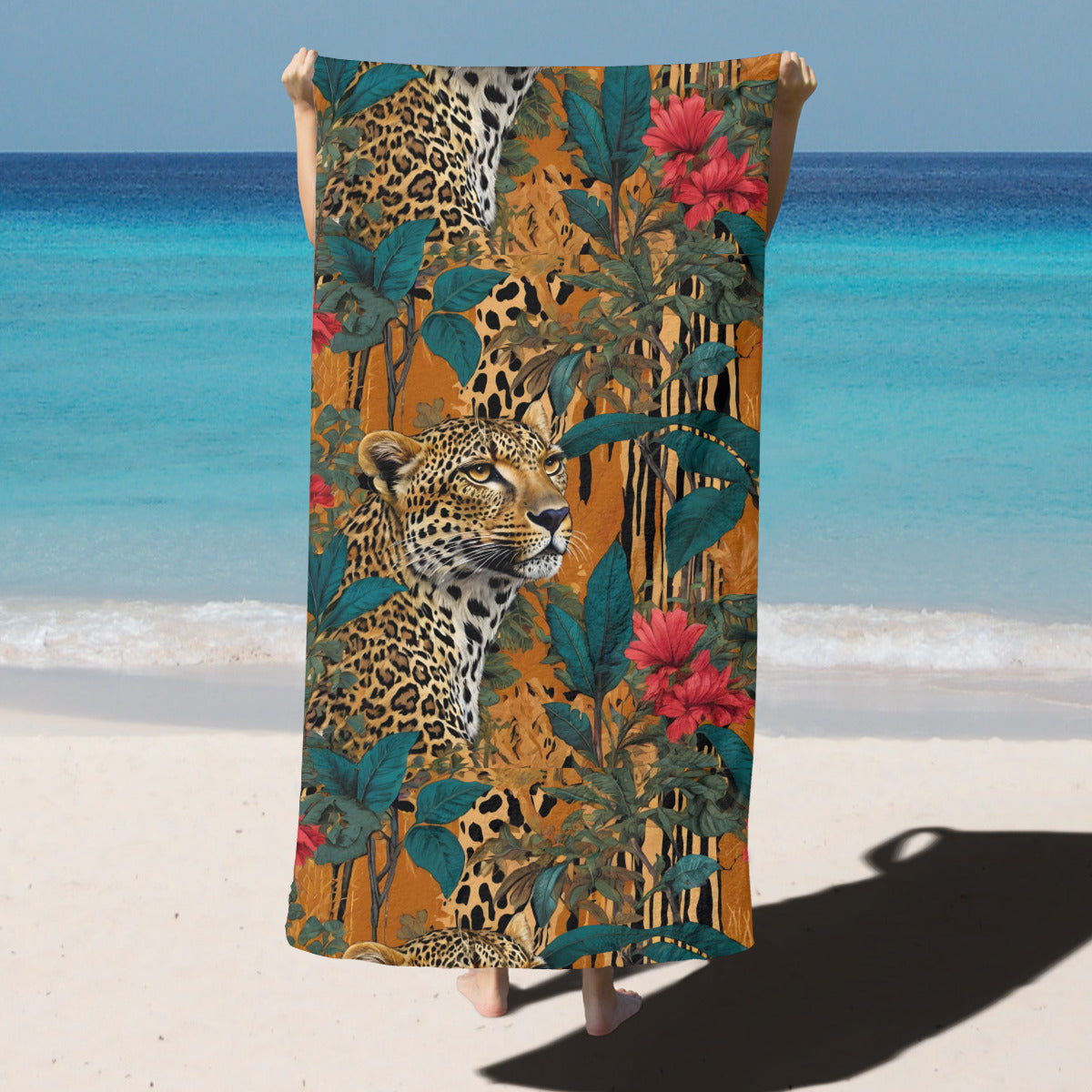 Warrior Leopard Beach towel (comfortable model)｜Polyester