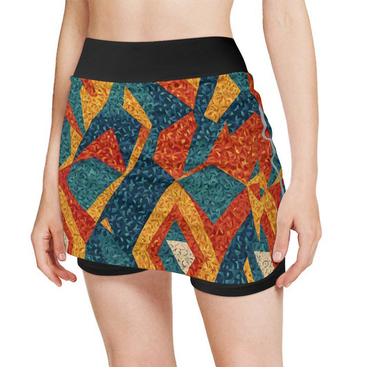 Abstract Pattern Women's Sports Skirt | Polyester