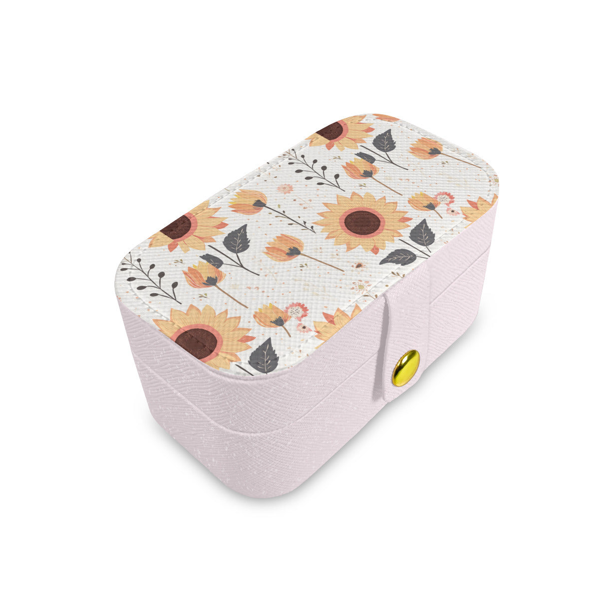 Floral Personalized Portable Jewelry Box