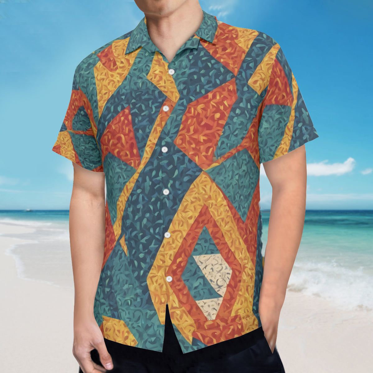 Abstract Pattern Hawaiian Shirt（No chest pocket) | Polyester