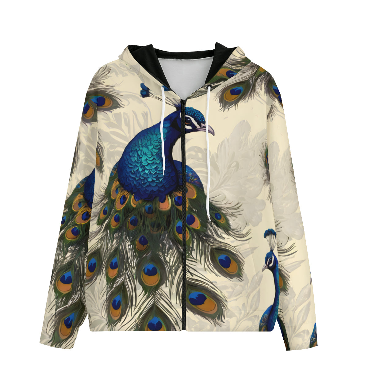 Peacock Design Men's Zip Hoodie