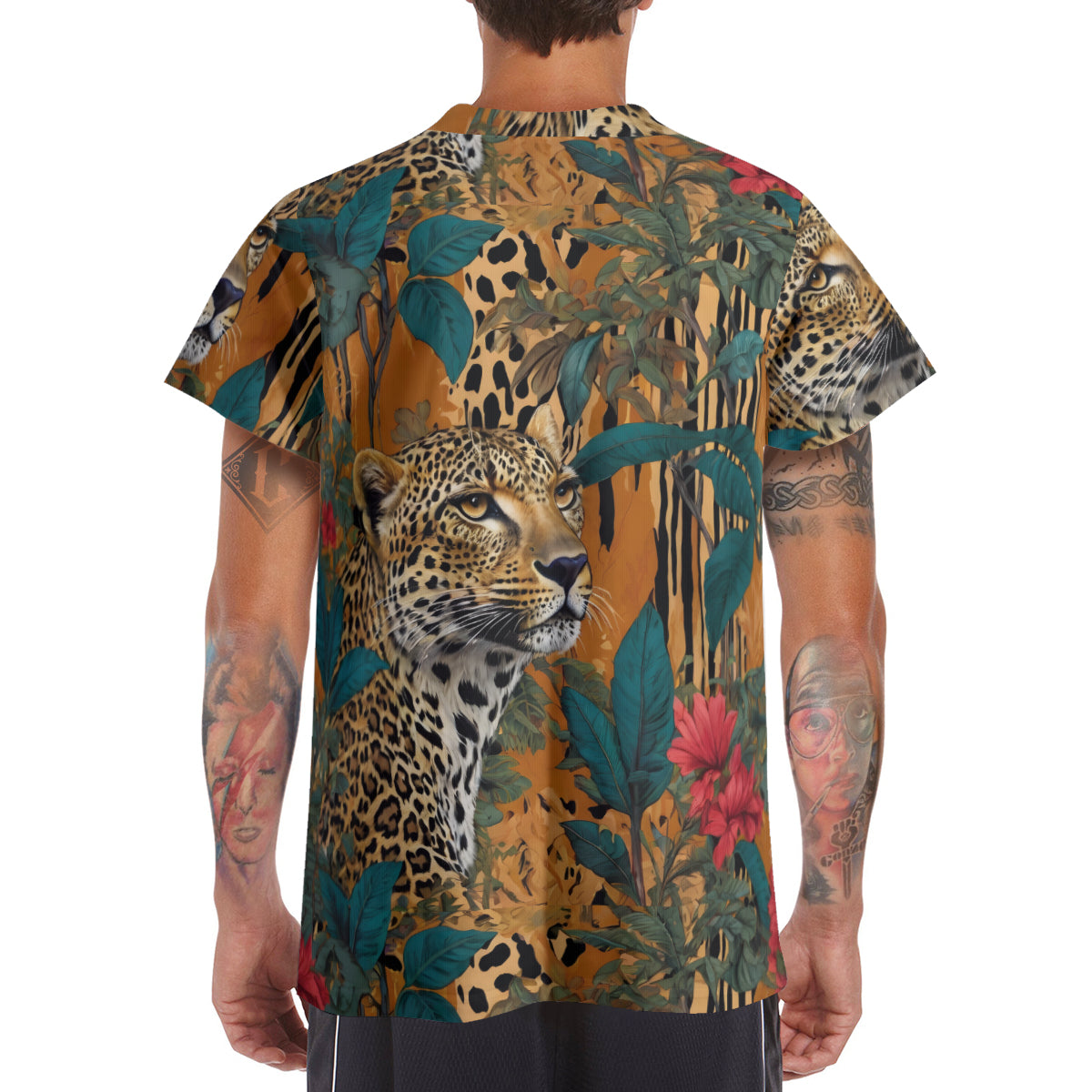 Warrior Leopard Men's Comfort T-Shirt | 190GSM 95%Polyester 5%Spandex