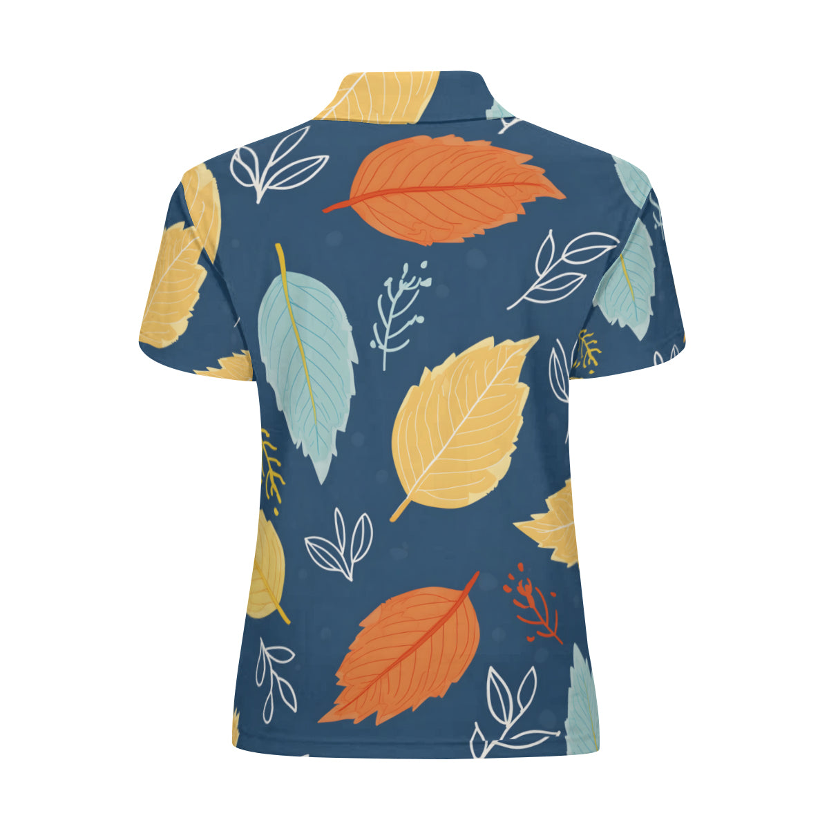 Beautiful Floral Women's Short-Sleeved Polo Shirt